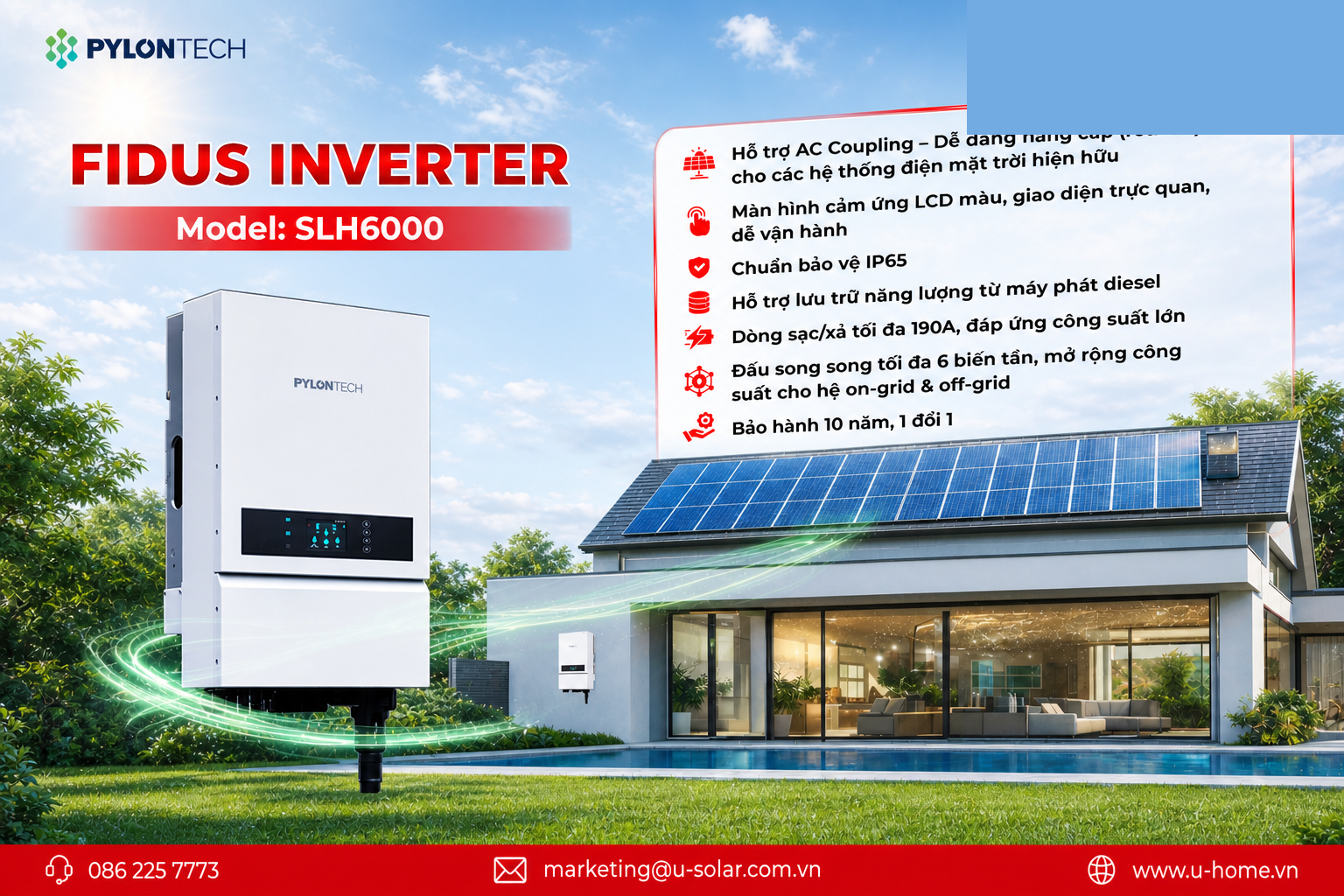 Biến tần Pylontech Fidus Inverter 6kW 1 Pha - Ảnh 5